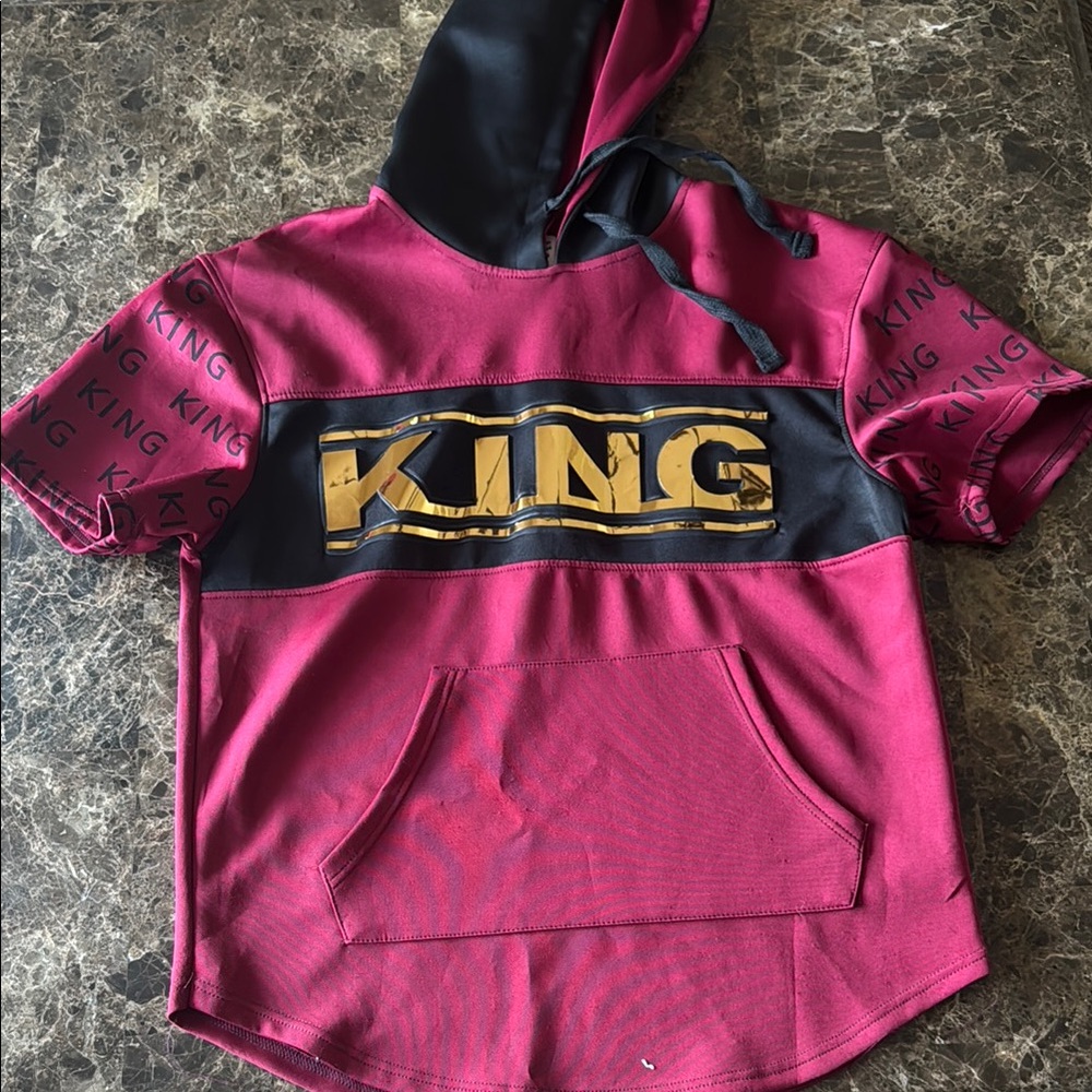 Burgundy and Black Hoodie